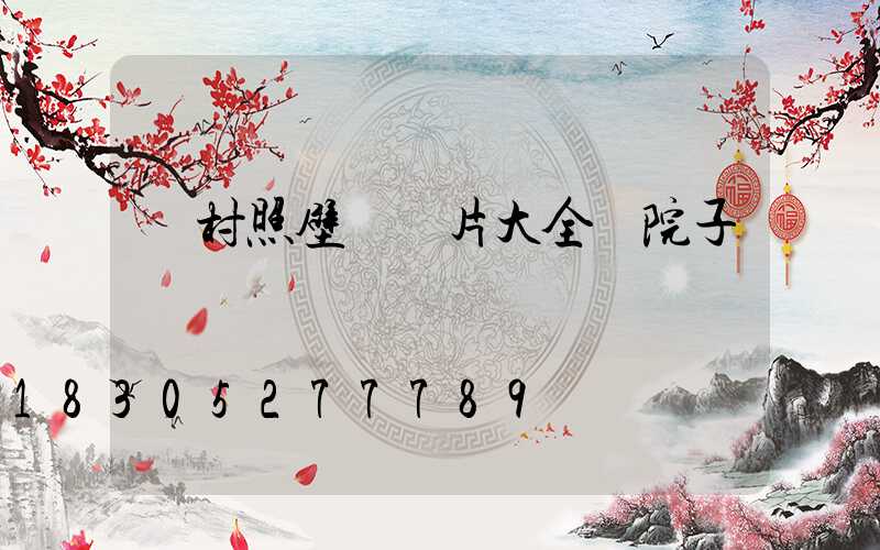 農村照壁墻圖片大全 院子